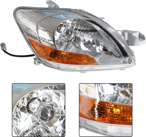 Vista 3 de Repuesto de faros delanteros para Yaris Sedan 2007-2011 de 4 puertas, par de faros delanteros izquierdo y derecho