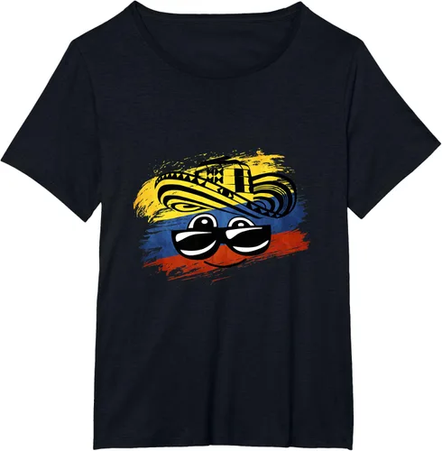 Vista 6 de Camiseta Colombiana para mujer y para hombre, Negro