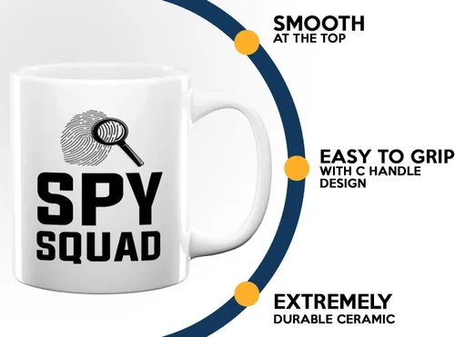 Vista 5 de Taza de café detective de 11 onzas, color blanco, escuadrón de espías, oficial de policía, policía, patrulla, detective, policía, policía, policía