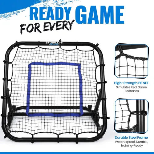 Vista 4 de Baseball & Softball Rebounder Net – Adjustable Pitching Trainer for Accuracy, Throwing, and Fielding – Durable Training Equipment for Youth & Adults