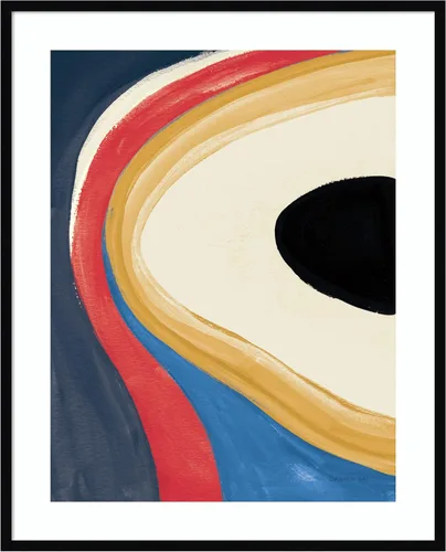 Vista 10 de Amanti Art Framed Wall Art Print 21x17 In the Groove II Retro by Danhui Nai, Abstract Wall Art, Modern Contemporary Decor, Small Poster Painting