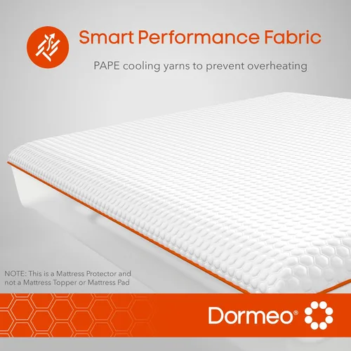 Vista 3 de Dormeo Protector de colchón premium, individual XL, con tecnología de refrigeración, impermeable, 80 pulgadas de largo x 39 pulgadas de ancho x 18
