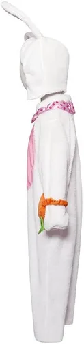 Vista 8 de Xinxiaomeng Disfraz de conejo de Pascua para niñas, traje de conejo y zanahoria, disfraz de conejo