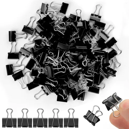 Vista 18 de Ufmarine Clips medianos para carpetas de 1.25 pulgadas de largo, (40 unidades), clips de papel medianos para suministros de oficina (paquete de 3)