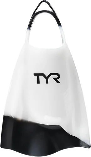 Vista 9 de TYR Hydroblade Fins - Short Blade Silicone Adult Training Swim Flippers 100% Premium Silicone Angled Blade Surface & Side Rails Natural