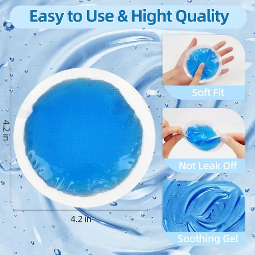 Vista 7 de Tutmyrea Compresa fría reutilizable, 6 paquetes de hielo suaves para lesiones, niños y heridas; paquetes de gel para ojos, cara, alergias y dientes