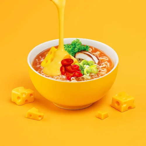 Vista 6 de Paldo Paquete familiar de ramen coreano (queso) 3.92 oz (paquete de 4)