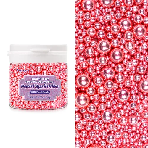 Vista 38 de Dazzjoy Gránulos comestibles de azúcar negro, chispas de caramelo de perlas para decoración de pasteles, grado alimenticio, decoraciones de cupcakes