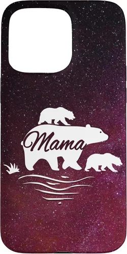 Vista 31 de Mama Bear with 2 Cubs Space Stars Galaxy Mama Bear Case for iPhone 17