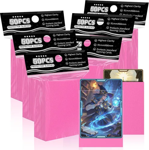 Vista 13 de 1000 unidades de fundas para cartas coleccionables TiopLior, funda mate perfecta para MTG, protector suave para cartas deportivas, funda estándar