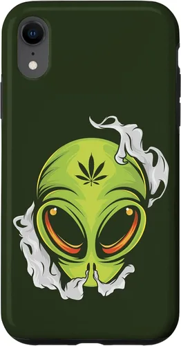 Vista 25 de Alien UFO Cannabis Marijuana Weed Hemp THC Ganja Gift Case for iPhone 17