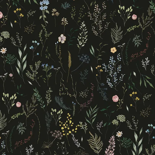 Vista 30 de Dimoon Papel tapiz floral de 78.7 x 16.1 pulgadas, papel de contacto negro grueso, papel tapiz grueso, papel tapiz delicado impermeable, hoja verde