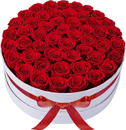 Vista 25 de Perfectione Roses 27 Rosas en una Caja, Rosa del Día de la Madre, Flores Preservadas para Ella, Flores para Entrega, Regalos de Cumpleaños