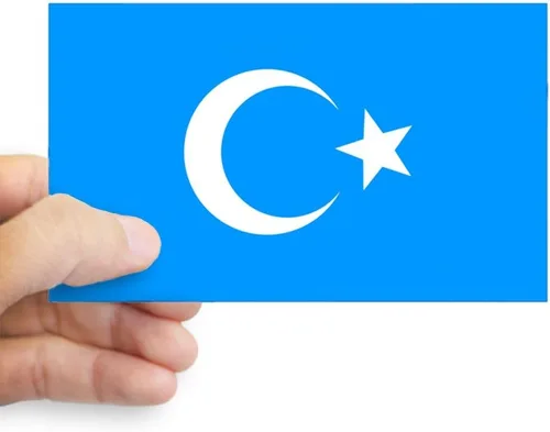 Vista 4 de CafePress Uyghur - Adhesivo rectangular para parachoques