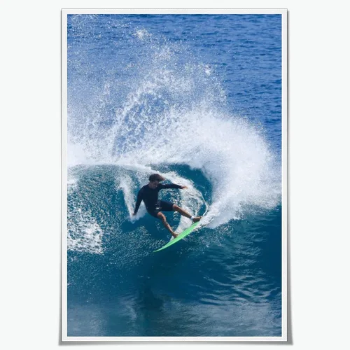 Vista 14 de Póster retro de surf fresco, arte de pared en blanco y negro, pósteres estéticos de habitación, arte de pared vintage del océano, pintura en lienzo