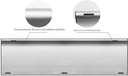 Vista 2 de Arteck - Teclado inalámbrico de acero inoxidable ultra delgado de 2,4 G, tamaño completo con teclado numérico
