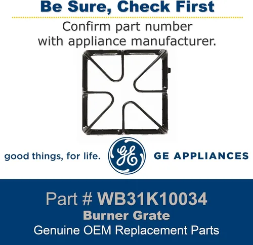 Vista 3 de Ge neral Electric WB31K10034 - Rejilla para horno, estufa/horno, color negro