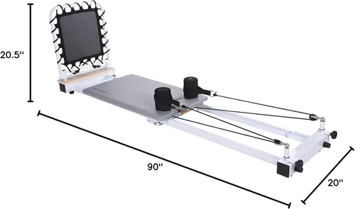 Vista 10 de AeroPilates Precision Series Reformer 535 - Máquina de entrenamiento de Pilates Reformer para gimnasio en casa - Capacidad de peso de hasta 350