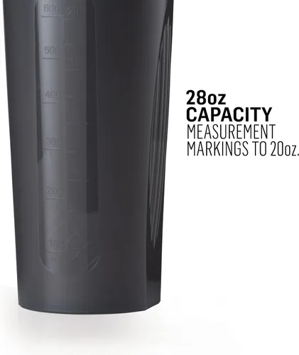 Vista 2 de BlenderBottle Botella mezcladora clásica perfecta para batidos de proteínas y antes del entrenamiento, 28 onzas (paquete de 2), todo negro