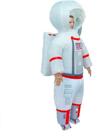 Vista 4 de MXoSUM Disfraz inflable de astronauta para adultos, disfraz divertido de fiesta de Halloween