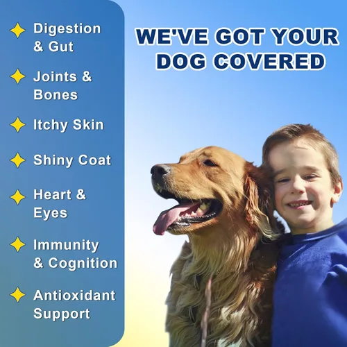Vista 5 de Probióticos para perros, probióticos para perros para la salud digestiva, vitaminas para perros, polvo multivitamínico para perros