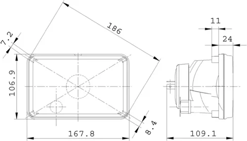 Vista 2 de HELLA 008888101 Hlmp Mod 164X103 Hb2 12V Clr Lente, Multi