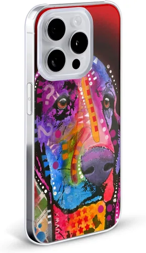 Vista 2 de Head Case Designs Funda rígida con licencia oficial de Dean Russo Basset Hound Dogs compatible con Apple iPhone 13 Pro