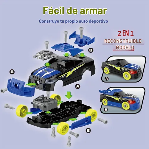 Vista 3 de Pup Go Auto de construcción 2-1 para niños a partir de 3 años, construye tu propio auto para niños Blue1
