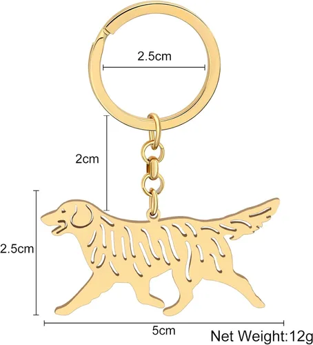 Vista 5 de NEWEI Stainless Steel Dog Keyring Cute Pet Dog Keychain for Women Girls Dog Lovers Purse Car Keys Charms