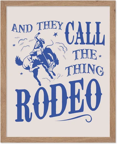 Vista 23 de Poster Master Póster de You've Yeed Your Last Haw, estampado retro de vaquero azul, arte occidental, arte moderno, arte del salvaje oeste, regalo