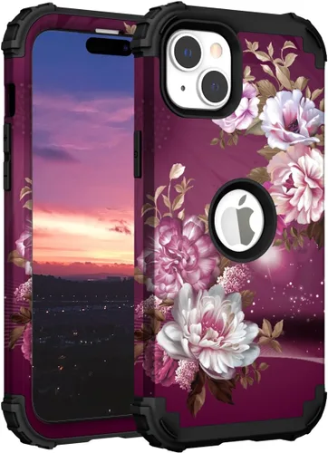 Vista 108 de Hocase Funda para iPhone SE 2022/2020, resistente a prueba de golpes, de plástico duro+goma de silicona, funda protectora híbrida para iPhone SE