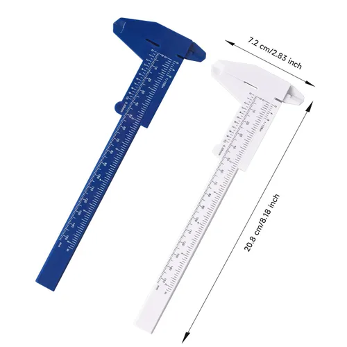 Vista 5 de Ultrassist Pinza Vernier de plástico (2 unidades), mini pinza de plástico de 5.906 in para estudiantes de escuela, herramientas de medición