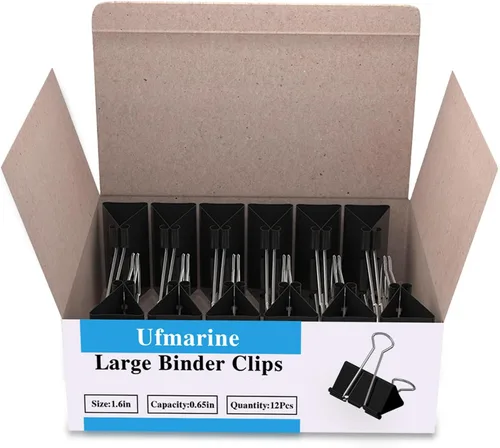 Vista 14 de Ufmarine Clips pequeños de 1 pulgada de largo, (72 piezas) clips de papel pequeños para suministros de oficina