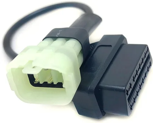 Vista 7 de cable adaptador de 6 pines a 16 pines, diagnóstico de fallas del motor OBD2 y detector, se ajusta para programación de ECU de motocicletas KTM