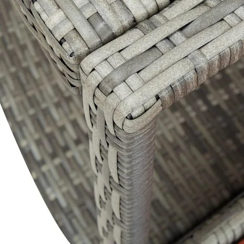 Vista 7 de Tidyard Spa Surround, bañera de hidromasaje envolvente gris Poly Rattan