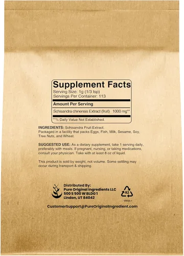 Vista 2 de Pure Original Ingredients Schisandra (4 onzas), sin OMG, sin gluten, cinco sabores fruta, hierba tradicional