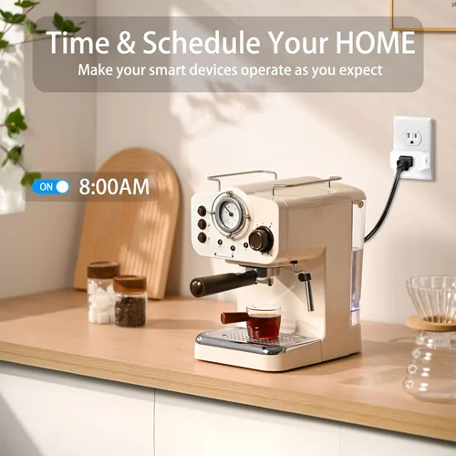 Vista 3 de Enchufe inteligente de monitoreo de energía serie Pro Mini 15A, enchufe Wi-Fi para hogar inteligente compatible con Alexa, Google Home, no requiere