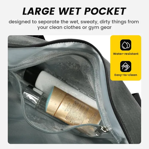 Vista 4 de Vorspack Bolsa de gimnasio pequeña Bolsa de lona de 14 pulgadas para viajes, bolsa de lona ligera para hombres y mujeres, bolsa de artículos