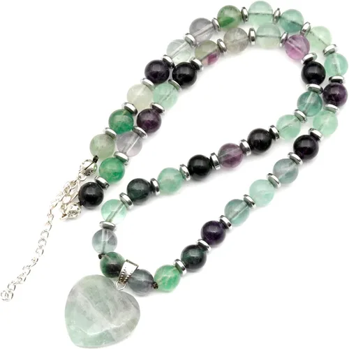 Vista 74 de Colgante de corazón de aventurina natural, Collar de cuentas de aventurina genuina, Collar de piedra verde, Collar de piedras preciosas, Cuentas
