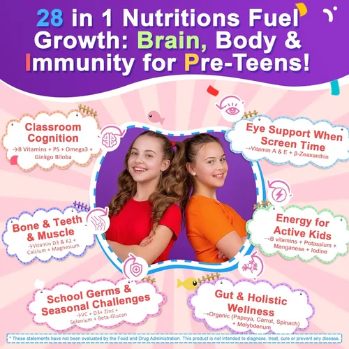 Vista 3 de Nextdia Gomitas multivitamínicas rellenas para adolescentes y niñas de 12 a 17, 18 y 19 años, multivitamínico para niños mayores de 10 años