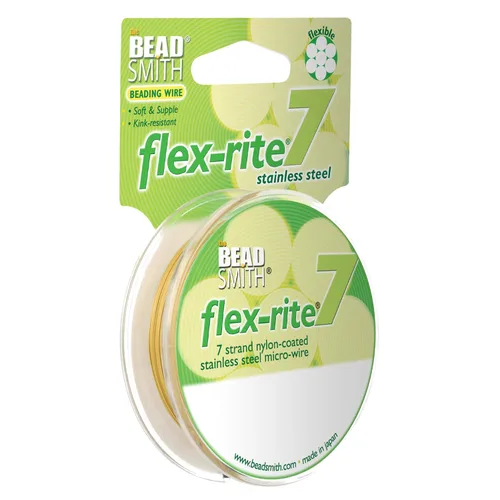 Vista 25 de The Beadsmith Flex-Rite - Alambre de acero inoxidable recubierto de nailon Transparente: 30 pies