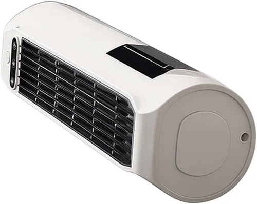 Vista 4 de Bladeless Wall Mounted Fan, Portable USB Rechargeable Tower Fan White