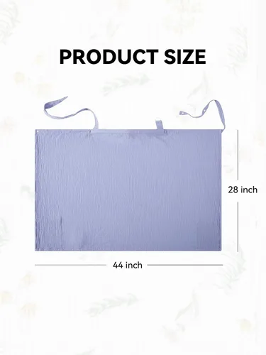 Vista 7 de TILLYOU Funda de lactancia de muselina para lactancia materna, 100% algodón transpirable con cuello de arco para mujer, azul
