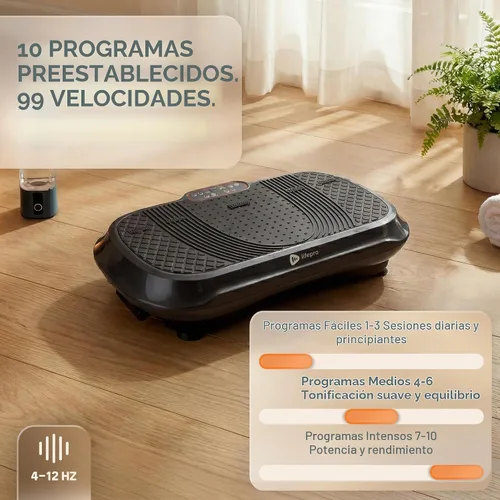 Vista 5 de Lifepro Máquina de ejercicios con placa de vibración Waver con 99 Negro