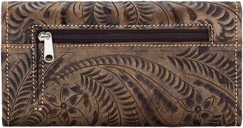 Vista 2 de American West Annie's Secret - Cartera de tres pliegues para mujer, color marrón, talla única