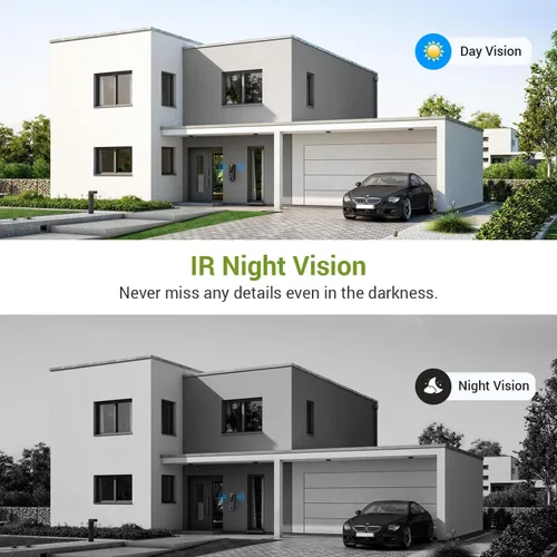 Vista 4 de Lunelyx Cámara de timbre de video inalámbrico 1080P, cámara de vigilancia inteligente para exteriores, vista en vivo FHD, almacenamiento en la nube