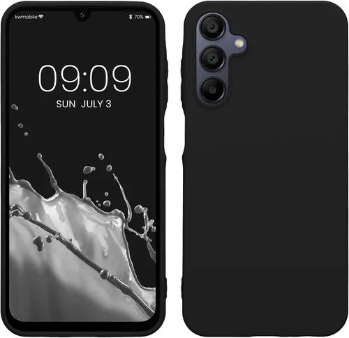 Vista 83 de kwmobile Funda compatible con Samsung Galaxy A12 - Funda protectora de silicona TPU suave y delgada - Azul Báltico