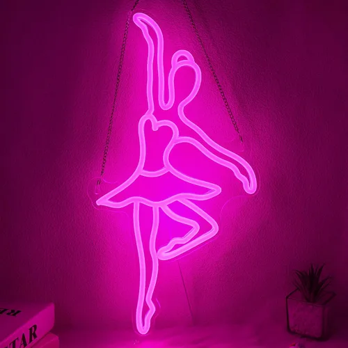 Vista 13 de Letrero de neón de fútbol de OkiyiD para niñas - Decoración de pared deportiva regulable con alimentación USB, regalos únicos para mujeres y niñas