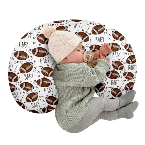 Vista 10 de Funda de almohada de lactancia para bebé, con nombre personalizado, tema de golf, en forma de U, para alimentación con biberón, funda de almohada
