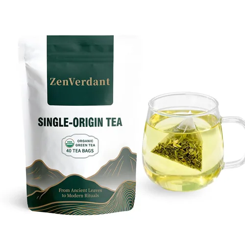 Vista 13 de ZenVerdant Té verde de jazmín de primera calidad, hojas sueltas, baja en cafeína, alto antioxidante, suave, no amargo, listo para preparación